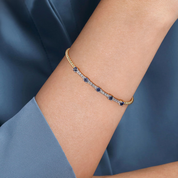 Gabriel & Co. Bujukan Yellow Gold Cuff Bracelet Image 4 SVS Fine Jewelry Oceanside, NY