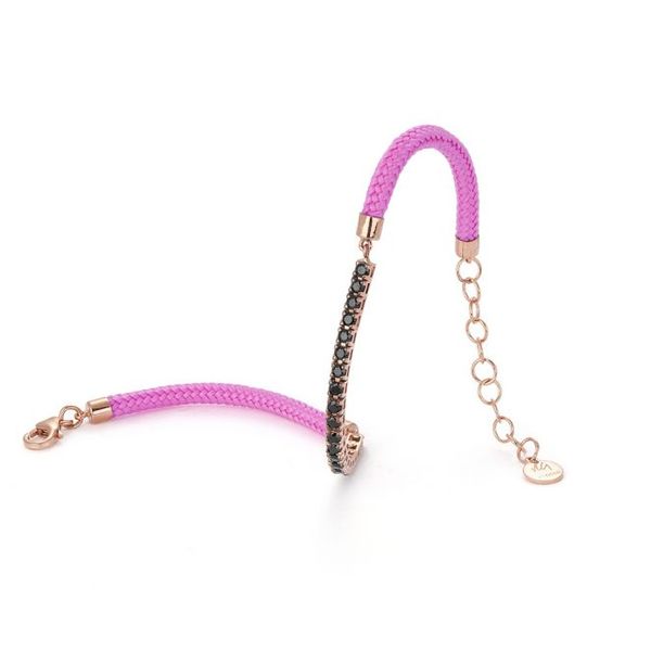 Vivalagioia Bracelet Capri Black Spinel & Light Pink Cord SVS Fine Jewelry Oceanside, NY