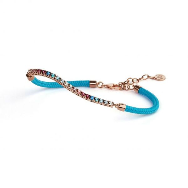 Vivalagioia Bracelet Capri Cocktail & Light Blue Cord Image 2 SVS Fine Jewelry Oceanside, NY