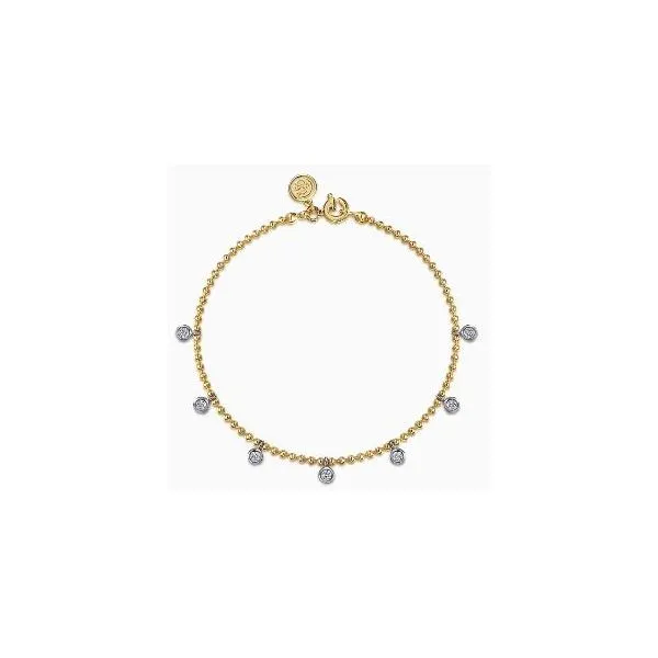 Gabriel & Co. Contemporary White And Yellow Gold Bracelet SVS Fine Jewelry Oceanside, NY