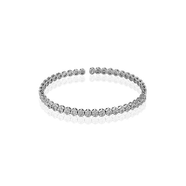 Simon G. Garden Collection 18K White Gold Bangle, 1.3cttw SVS Fine Jewelry Oceanside, NY