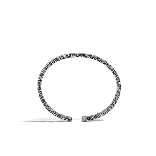 John Hardy Women's Dot Collection Silver Slim Flex Cuff 5.5 mm, Size Medium Image 2 SVS Fine Jewelry Oceanside, NY