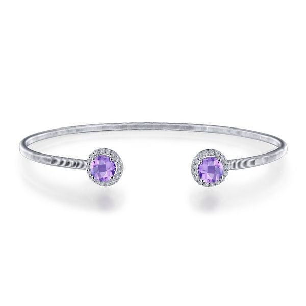 Lafonn Silver Birthstone Bracelet - February - Amethyst SVS Fine Jewelry Oceanside, NY