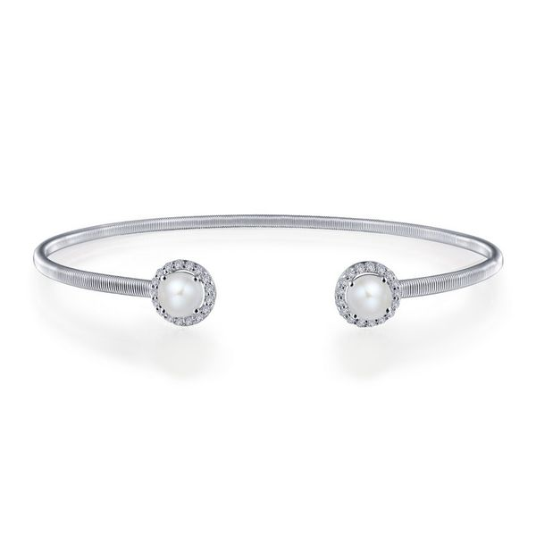 Lafonn Silver Birthstone Bracelet - June -Pearl SVS Fine Jewelry Oceanside, NY