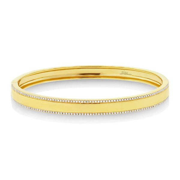 Yellow Gold and Diamond ID Bangle SVS Fine Jewelry Oceanside, NY