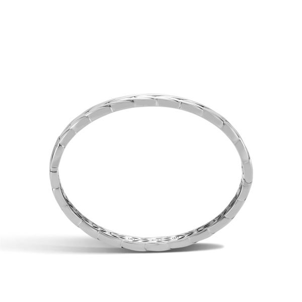 John Hardy Women's Modern Chain Silver Small Hinged Bangle, Size Medium Image 2 SVS Fine Jewelry Oceanside, NY