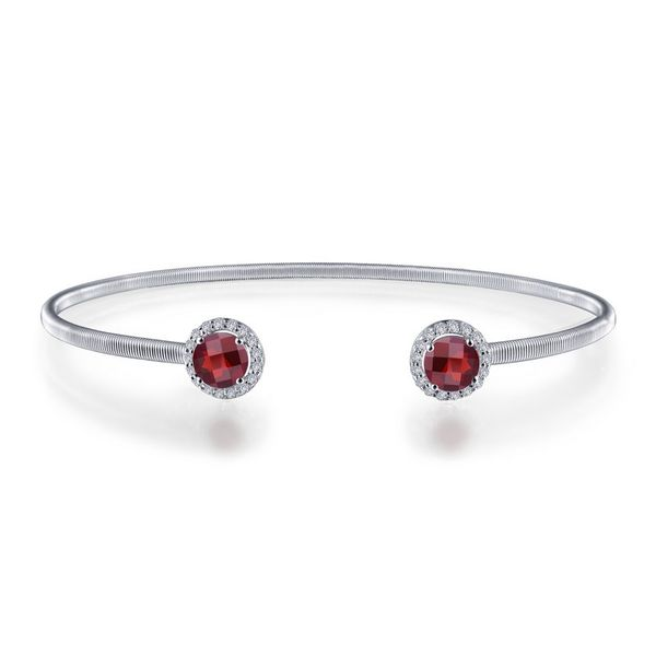 Lafonn Silver Birthstone Bracelet - January - Garnet SVS Fine Jewelry Oceanside, NY