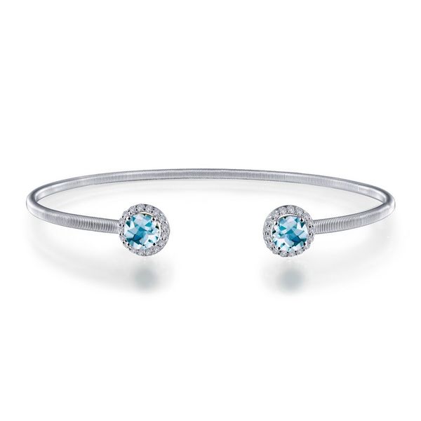 Lafonn Silver Birthstone Bracelet - March - Aquamarine SVS Fine Jewelry Oceanside, NY