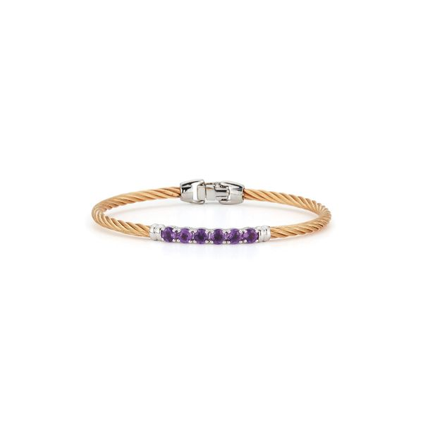 ALOR Rose cable & Amethyst Bangle SVS Fine Jewelry Oceanside, NY