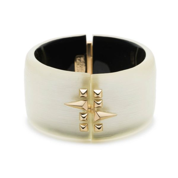 Alexis Bittar Golden Studded Hinge Bracelet Image 2 SVS Fine Jewelry Oceanside, NY