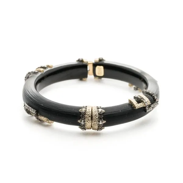 Alexis Bittar Brutalist Studded Skinny Hinge Bracelet Image 2 SVS Fine Jewelry Oceanside, NY