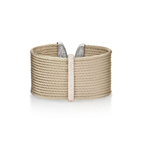 ALOR Carnation Cable Bangle, .56cttw SVS Fine Jewelry Oceanside, NY