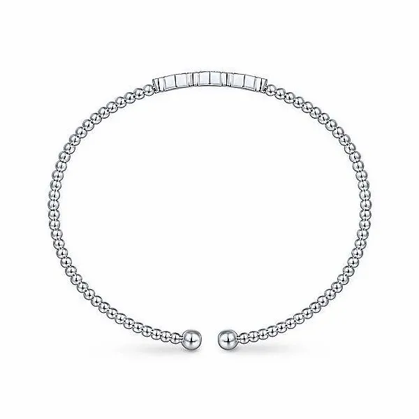 Gabriel & Co. Bujukan 14K White Gold & Diamond Bangle Image 3 SVS Fine Jewelry Oceanside, NY