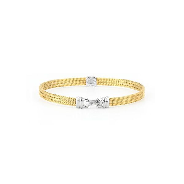 ALOR Classique Collection Yellow Cable Bangle, 0.05cttw Image 2 SVS Fine Jewelry Oceanside, NY
