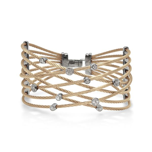 ALOR Classique Carnation Cable Bangle, .23cttw SVS Fine Jewelry Oceanside, NY