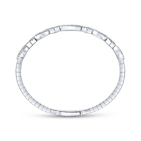 Gabriel & Co. Demure 14K White Gold Bangle, 0.62Cttw Image 3 SVS Fine Jewelry Oceanside, NY