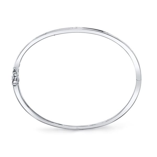 Shy Creation 14K White Gold Diamond Bangle, .38cttw Image 3 SVS Fine Jewelry Oceanside, NY