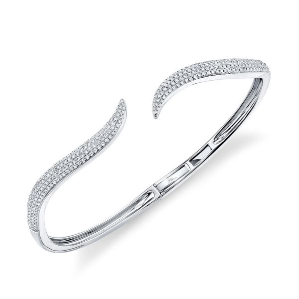 Shy Creation 14K White Gold Diamond Bangle, 0.84Cttw Image 2 SVS Fine Jewelry Oceanside, NY