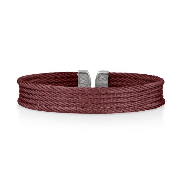 ALOR Classique Collection Burgundy Cable Bangle SVS Fine Jewelry Oceanside, NY