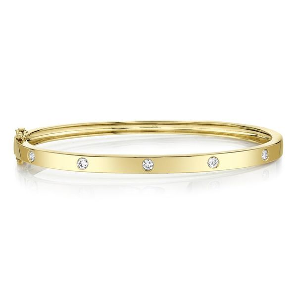 Shy Creation 14K Yellow Gold Diamond Bangle, 0.38Cttw SVS Fine Jewelry Oceanside, NY