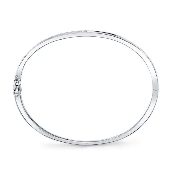 Shy Creation White Gold Diamond Bangle, 0.38Cttw, 7.5