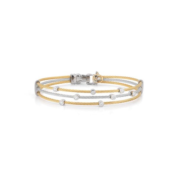 ALOR Classique Collection White Gold & Cable Bangle SVS Fine Jewelry Oceanside, NY