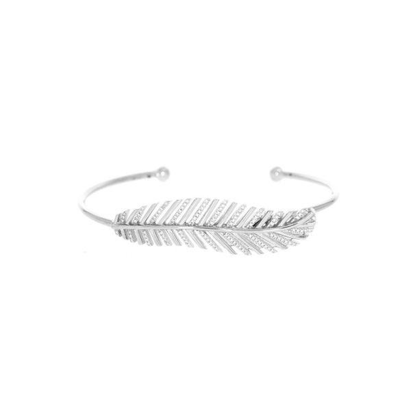 Ella Stein Let It Go Sterling Silver Cuff, 0.15Cttw SVS Fine Jewelry Oceanside, NY