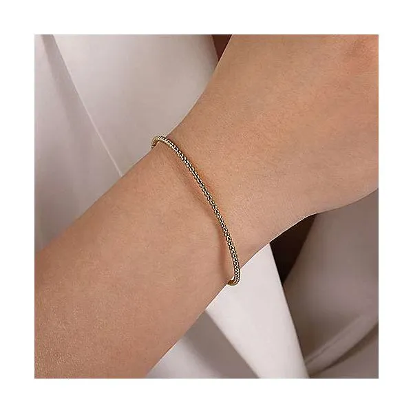 Gabriel & Co. Bujukan Yellow Gold Bangle, 6.25