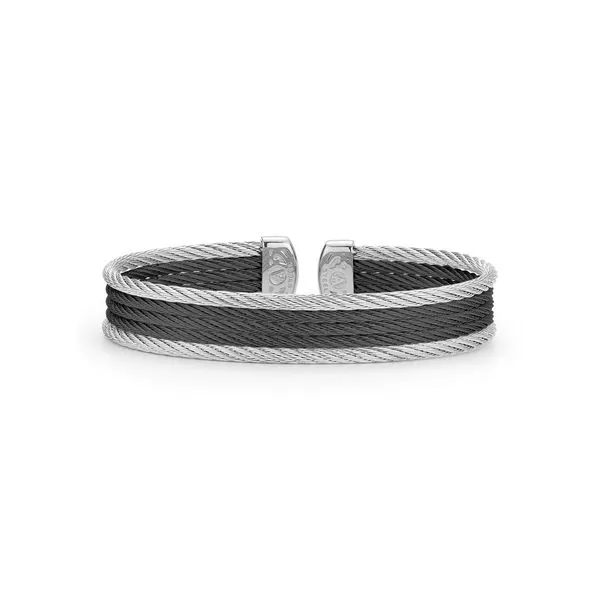 ALOR Grey & Black Cable Mini Cuff SVS Fine Jewelry Oceanside, NY