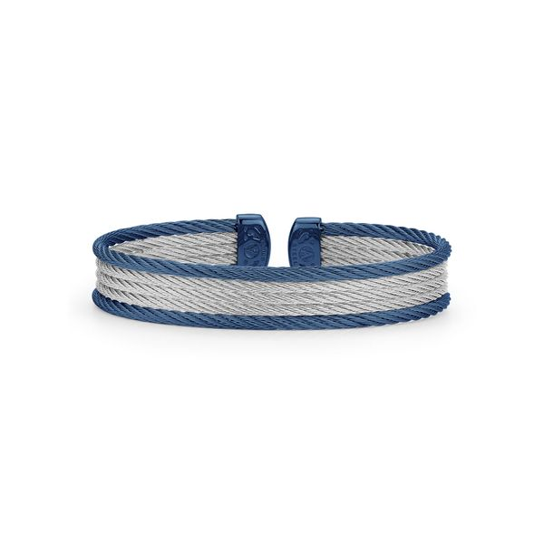 ALOR Blue & Grey Cable Mini Cuff SVS Fine Jewelry Oceanside, NY