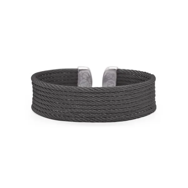 ALOR Cuff Essentials Black Cable 8-Row Bangle SVS Fine Jewelry Oceanside, NY