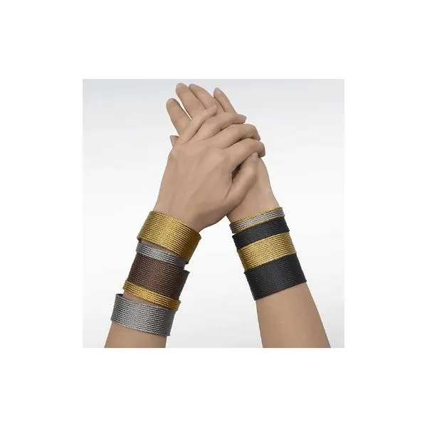 ALOR Cuff Essentials Black Cable 16-Row Bangle Image 2 SVS Fine Jewelry Oceanside, NY