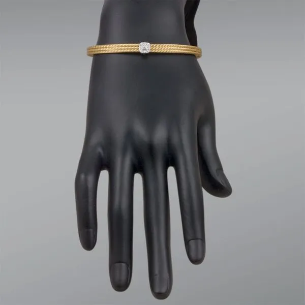 ALOR Classique Collection Yellow Cable Bangle Image 3 SVS Fine Jewelry Oceanside, NY