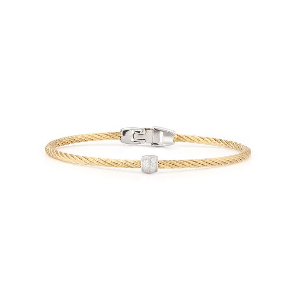 ALOR Yellow Cable Bangle, 0.07cttw SVS Fine Jewelry Oceanside, NY