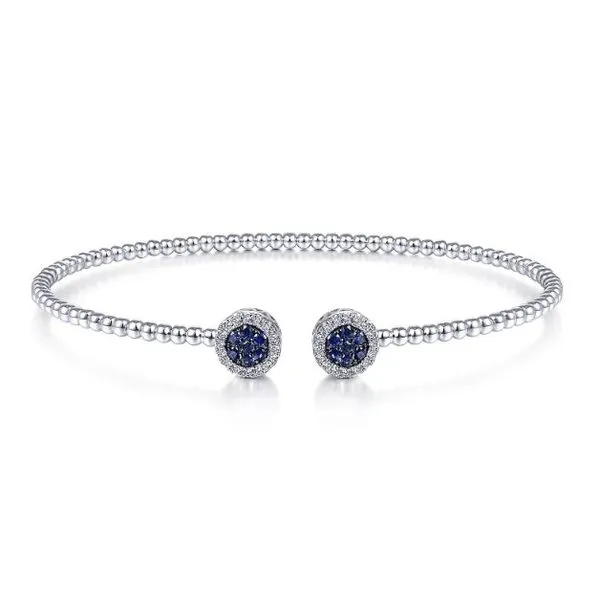 Gabriel Bujukan White Gold, Sapphire, And Diamond Bangle SVS Fine Jewelry Oceanside, NY