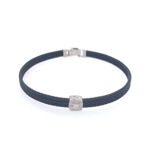 ALOR Blueberry Cable Bangle, 0.05cttw, size 7 SVS Fine Jewelry Oceanside, NY