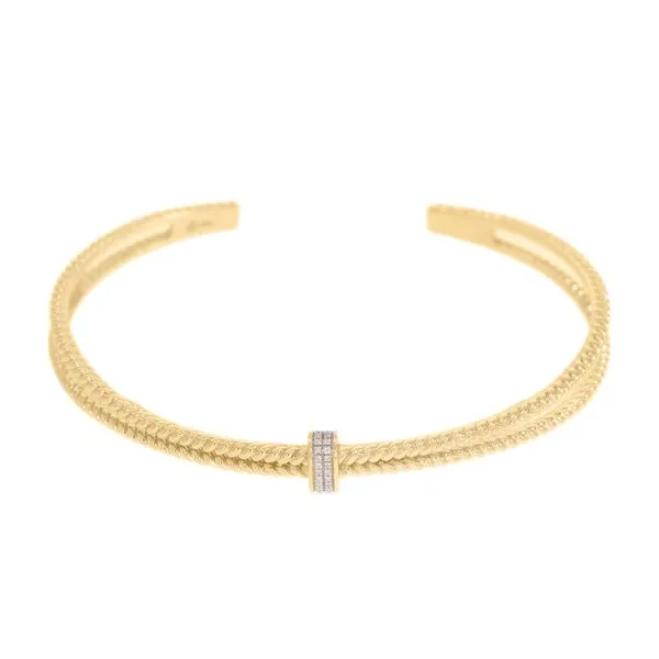 Ella Stein Halfway Point Gold Plated Silver Bangle SVS Fine Jewelry Oceanside, NY