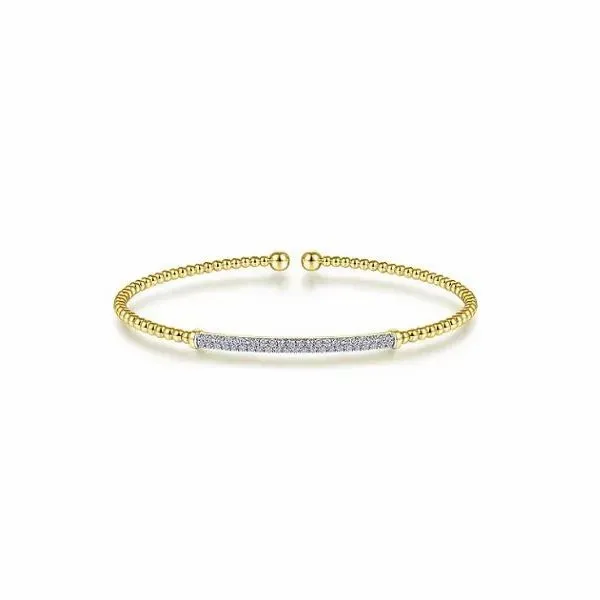 Gabriel & Co. Bujukan Yellow Gold Diamond Bangle SVS Fine Jewelry Oceanside, NY