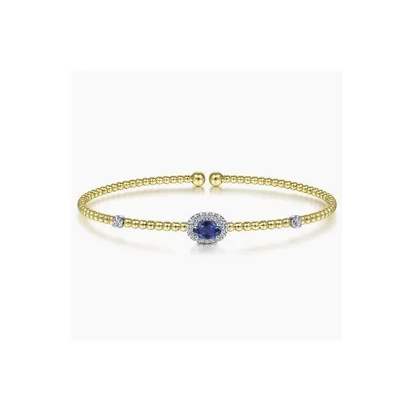 Gabriel & Co. Bujukan Yellow & White Gold Bangle SVS Fine Jewelry Oceanside, NY