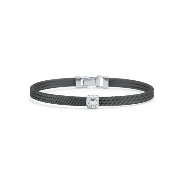 ALOR Noir Collection Bangle, 0.05cttw, size 7 SVS Fine Jewelry Oceanside, NY