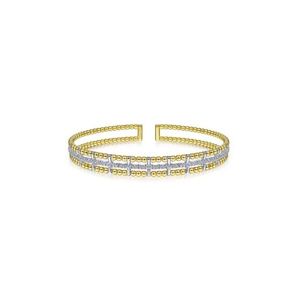 Gabriel & Co. Bujukan Yellow & White Gold Bangle SVS Fine Jewelry Oceanside, NY