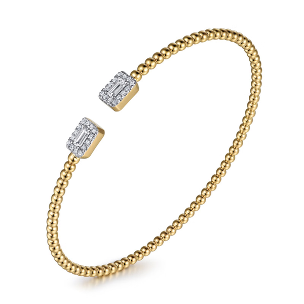 Gabriel & Co. Bujukan Yellow Gold & Diamond Bangle Image 2 SVS Fine Jewelry Oceanside, NY