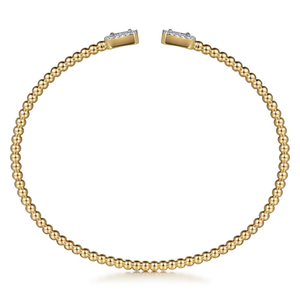 Gabriel & Co. Bujukan Yellow Gold & Diamond Bangle Image 3 SVS Fine Jewelry Oceanside, NY