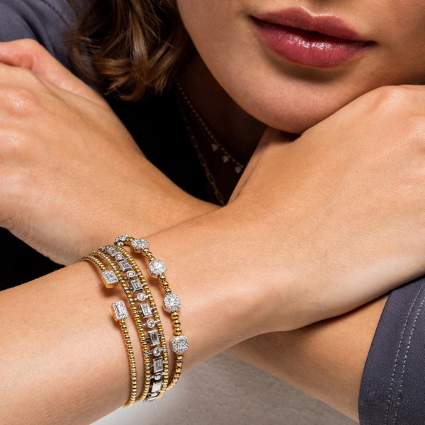 Gabriel & Co. Bujukan Yellow Gold & Diamond Bangle Image 5 SVS Fine Jewelry Oceanside, NY