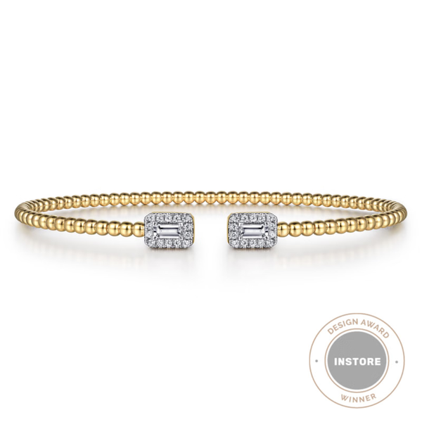 Gabriel & Co. Bujukan Yellow Gold & Diamond Bangle SVS Fine Jewelry Oceanside, NY