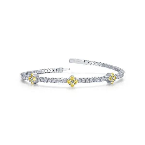 Lafonn Simulated Diamond Clover Station FlexTennis Bracelet, 2.45ctw SVS Fine Jewelry Oceanside, NY