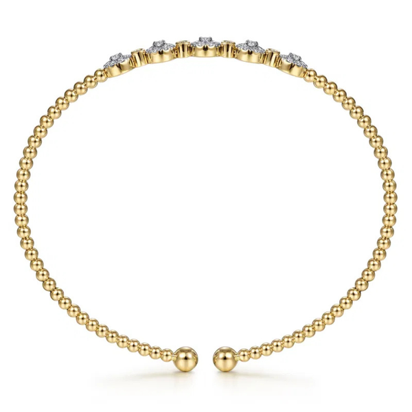 Gabriel & Co. Bujukan Yellow Gold Diamond Bangle Image 3 SVS Fine Jewelry Oceanside, NY