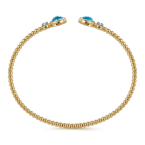 Gabriel & Co. Bujukan Yellow & White Gold Bangle Image 3 SVS Fine Jewelry Oceanside, NY