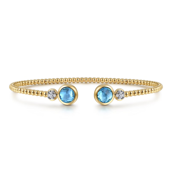 Gabriel & Co. Bujukan Yellow & White Gold Bangle SVS Fine Jewelry Oceanside, NY
