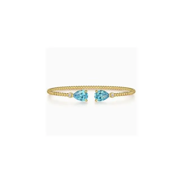 Gabriel & Co. Bujukan Yellow Gold Bangle SVS Fine Jewelry Oceanside, NY
